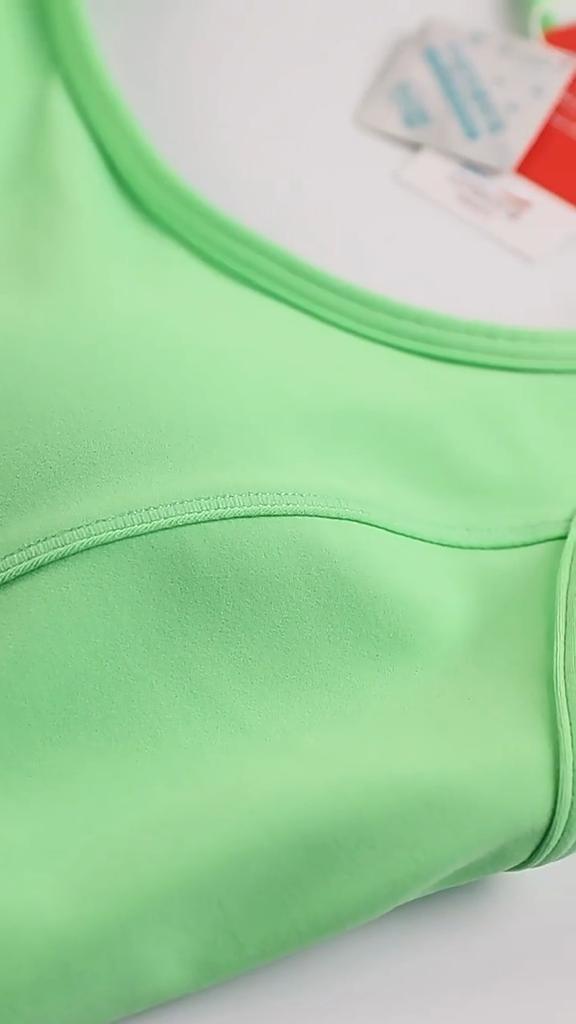 Women's Outdoor Wireless Longline Running Bra Shockproof Sports Vest Sexy Spaghetti Straps Cross Back Fitness Yoga Top