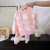 Kids Pajamas Set Winter Boys Girls Fleece Thickened Flannel Warm Baby Loungewear Children Sleepwear
