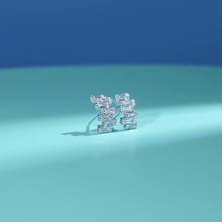 Tancise 925 Sterling Silver Zircon Earrings Drop Earrings For Women Wedding Party Gifts