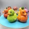 Kawaii Vegetable Resin Duck Figurines - Cute Anime Desk Decor and Gift