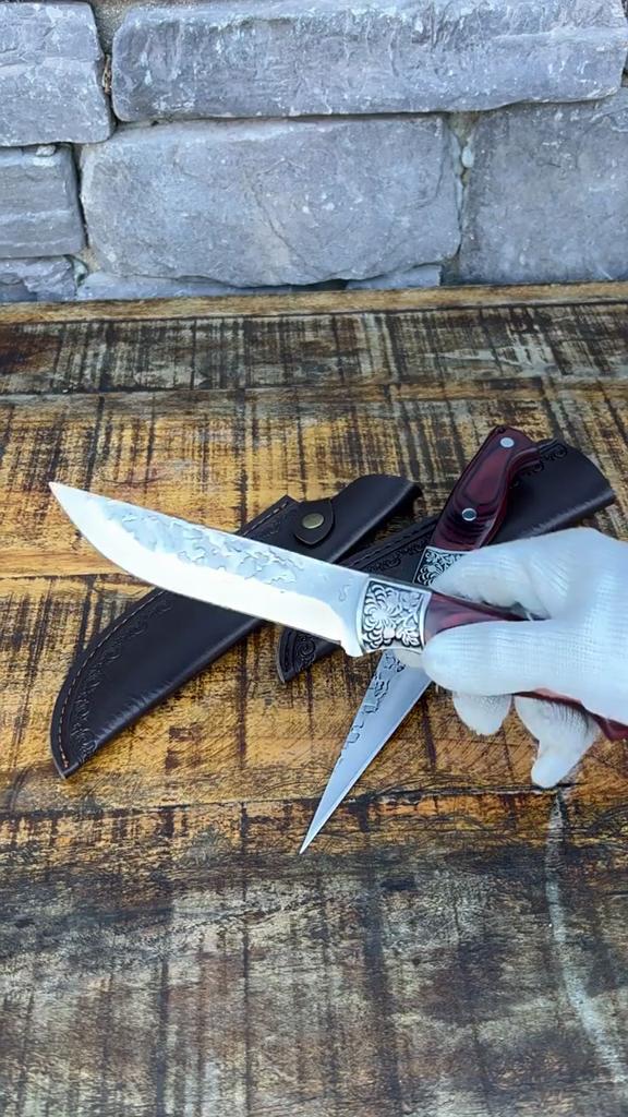 Hand Forged Blade Butcher Boning Knife Wood Handle Kitchen Knives Meat Cleaver Chopping Vegetables Chef Knife Slicing Fish Meat