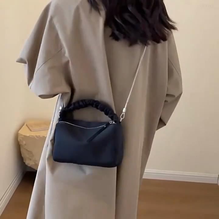 Yogodlns Fashion Versatile Chain Crossbody Mobile Phone Bag Autumn and Winter Nylon Women's Shoulder Pillow Handbag