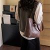 Classic Leather Tote Bag with Top Handle Large Capacity Everyday Fashion Shoulder Bag for Women