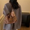 Leopard Print Tote Bag Women's Large Capacity Retro Shoulder Bag Multi-Functional Backpack