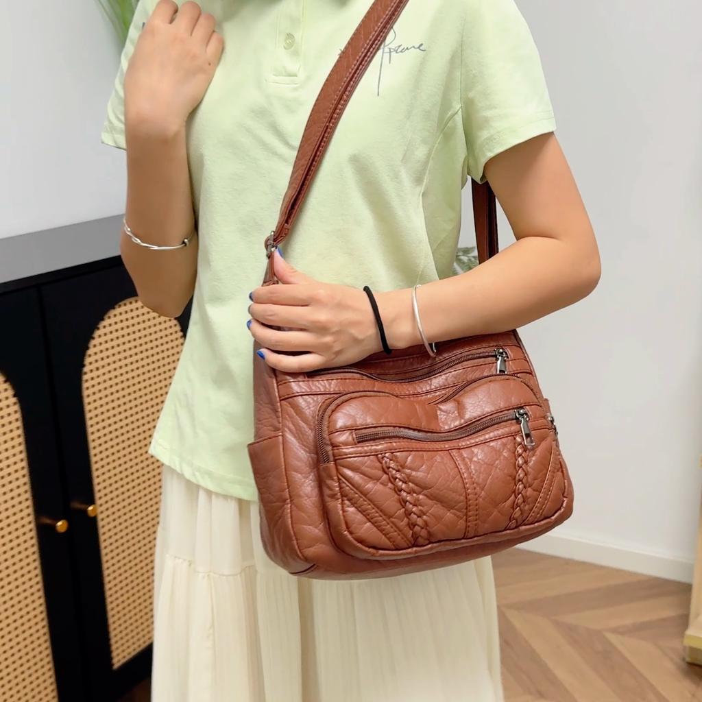 Women's Soft Leather Bag Crossbody Bag Shoulder Bag Mother Bag