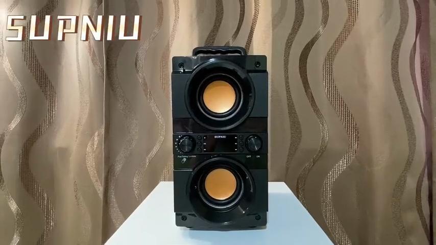 TOPROAD Przenośny głośnik Bluetooth o mocy 60 W. Duży bezprzewodowy bas stereo Głośniki na imprezę Karaoke. Subwoofer obsługuje radio FM. Światło LED RGB