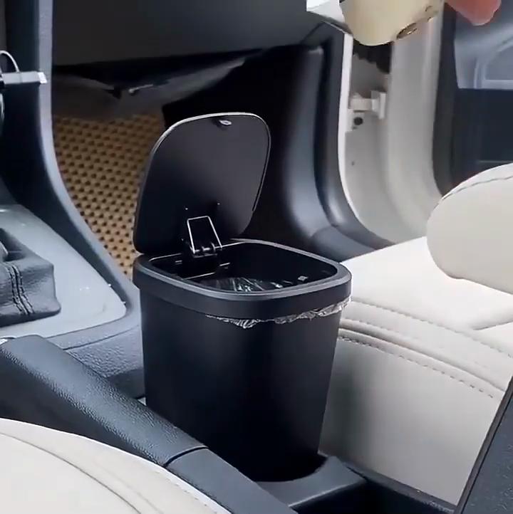 1 Conjunto 800ml Caixa de Armazenamento para Carro Impermeável Grande Capacidade Lixeira para Carro Caixa de Poeira de Lixo para Veículo Suprimentos para Veículo