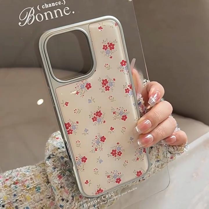Gentle Flower Style Phone Case for iPhone 14, iPhone 15, and iPhone 16 Pro Max