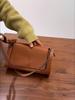 Johnature Echte Leder Damen Tasche Retro Postboten Tasche Vielseitig Weiches Rindsleder Einfarbige Umhängetasche
