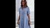 Women's Summer Short Sleeve Denim Shirt Dress Business Casual Button Down Midi Long Jean Dress