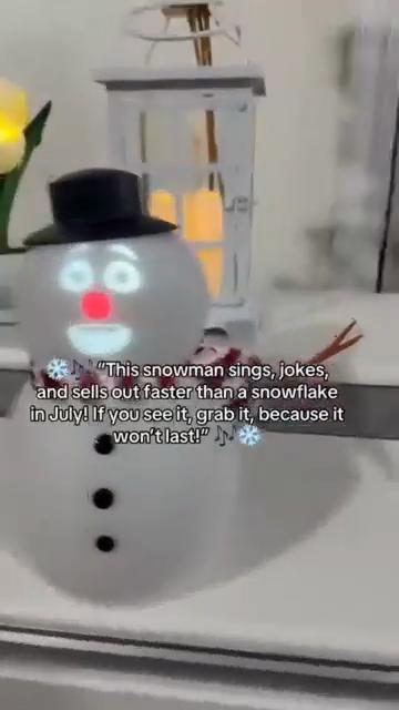 Animovaný mluvící sněhulák zpívající, mluvící animovaný mrkající sněhulák s vestavěným projektorem a reproduktorem Plug'n Play, mluvící sněhuláci