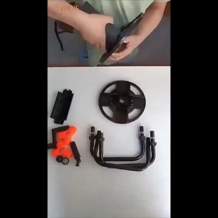 Schlauchaufroller Lagerregal Vier-Wege-Rohre Bis zu 20 Meter lang Tragbarer Wasserschlauch Schlauchaufroller Bewässerungsschlauch Aufwickelrolle