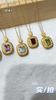 S925 Silver Vintage Pendant Necklace, Natural Garnet Topaz Choker for Women
