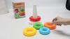 Infant and Toddler Early Childhood Education Puzzle Rainbow Tower Stacking Fun Spinning Stacking Ring Toy Gift