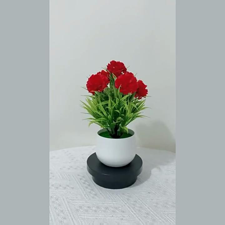 Spring Grass Artificial Flower Garden Decor With Plastic Chrysanthemum For Home And Outdoor Use