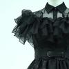 Wednesday Addams The Addams Family Cosplay Black Dress Dance Uniform Party