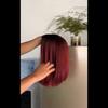 MISSQUEEN Short Bob Wig for Women Straight Brazilian Hair Wigs for Women Hair Wine Red Heat Resistant Wigs