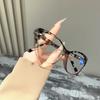 Fashionable and Personalized Color Blocked Cat Eye Large Frame Presbyopia Glasses Anti-Blue Light Glasses Diopter To +4.0