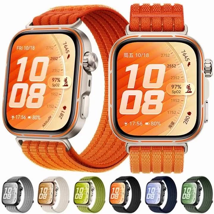 Official Nylon Loop Woven Strap for HUAWEI WATCH FIT 5/4 Pro Braided Comfortable Breathable Wristband for Huawei Watch Fit 5-4-3
