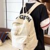 Women's Letter Backpack Junior High School Students Lightweight Schoolbag Large Capacity Backpack