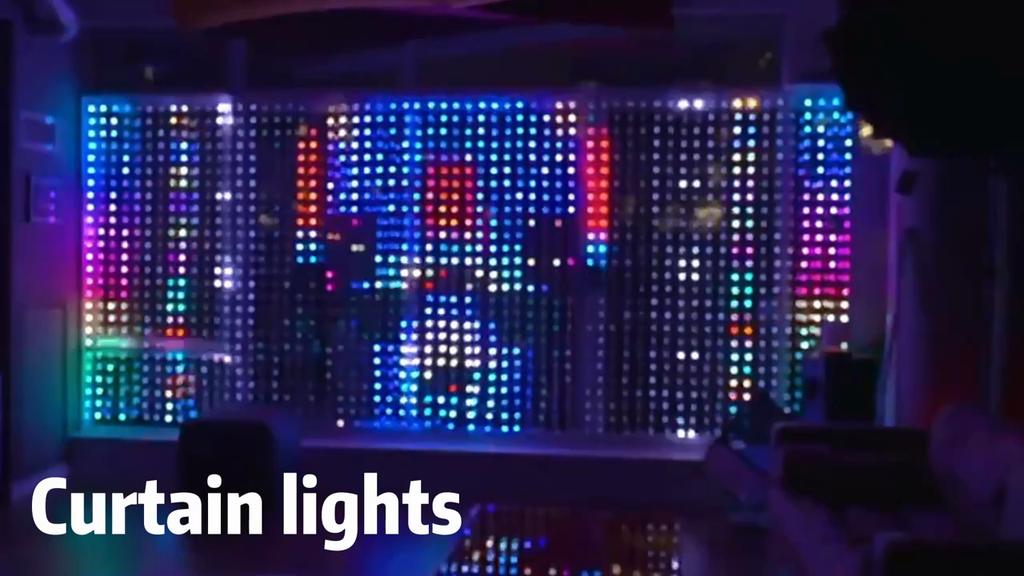 Intelligente LED-Lichterkette mit Fernbedienung, Musik-App, individuellen Farben, Texten und Mustern – ideal zum Aufhängen an Fenstern und für die Heimdekoration