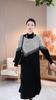 Johnature Woman Winter Fashion Vintage Contrast Splicing Knit Dress Chinese Style Casual Retro Long Sleeves Dress