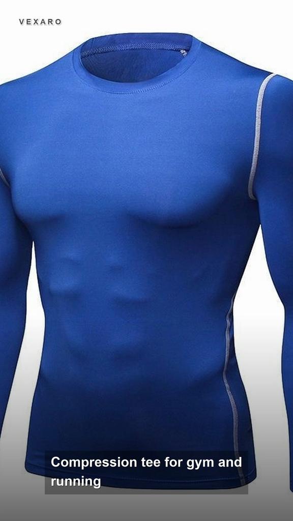 Men's Compression Shirt Long Sleeve Quick Dry Athletic Workout Gym Top