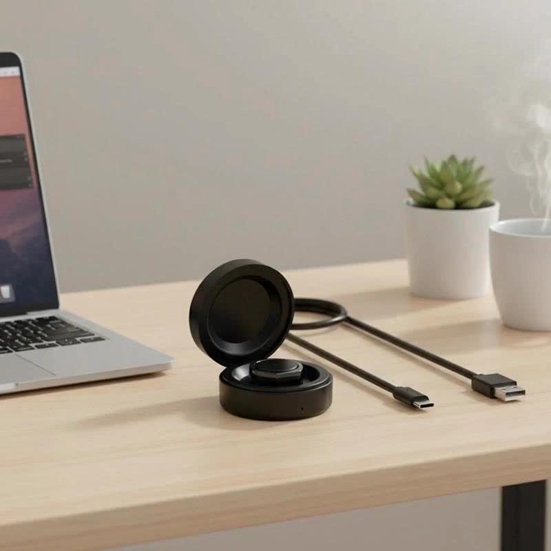 Custodia di Ricarica Portatile Compatta con Cavo USB-C Compatibile per Oura Ring Gen3