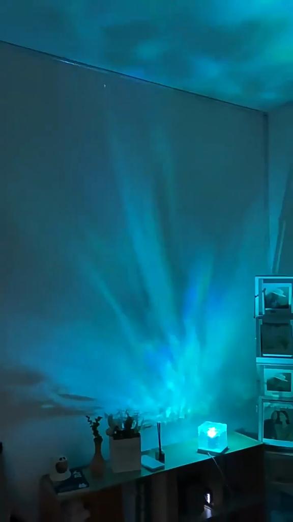 Ocean Wave Projector Light 16 Colors Midnight Aura Aurora Glow Lamp Home Office Bar Restaurant Underwater Projector Night Light