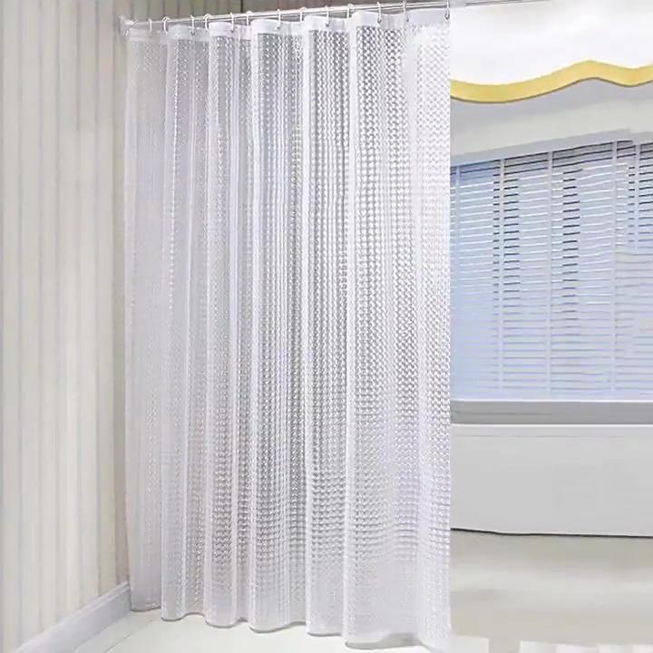 Perdea de duș PEVA imprimată 3D, îngroșată, rezistentă la apă, rezistentă la mucegai, baie despărțitoare pentru baie, perdea universală