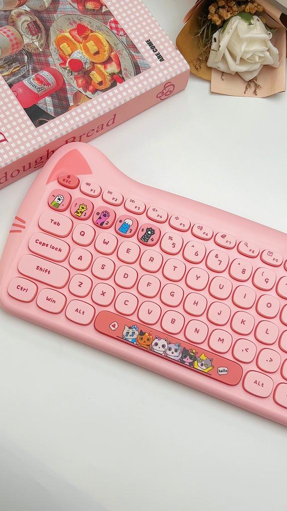 Set tastatură și mouse wireless 2.4G, Tastatură de birou atractivă cu coeficient ridicat de aspect plăcut