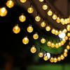 Guirlande Lumineuse LED Féerique Solaire Boule de Cristal Étoile Éclairage Extérieur Étanche pour Arbre de Noël Décoration de Mariage
