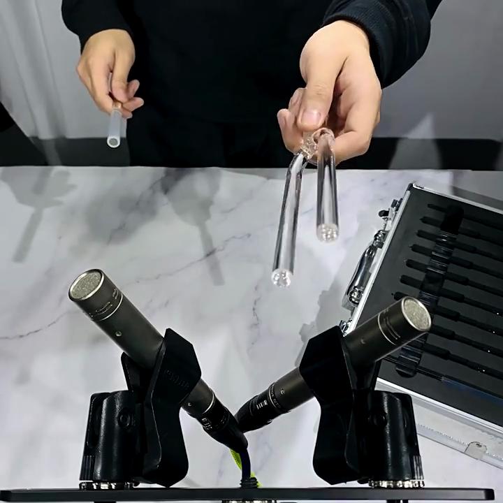 Gigantisk krystallstemmegaffel Transparent Terapeutisk Diapason Medisinsk Stemmegaffel Lydhelbredende Slaginstrument Gavetilbehør