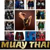 Vintage Skull Ghost Boxing Muay Thai Kickboxing Shorts Pants 3D Print Training Unisex Men Women Quick Dry Fitness Gym Sport Workout Casual Streetwear