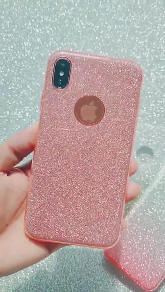 For Apple Iphone 7 Plus Protective Tpu Pc Glitter Phone Case With Full Coverage For Shock Absorption