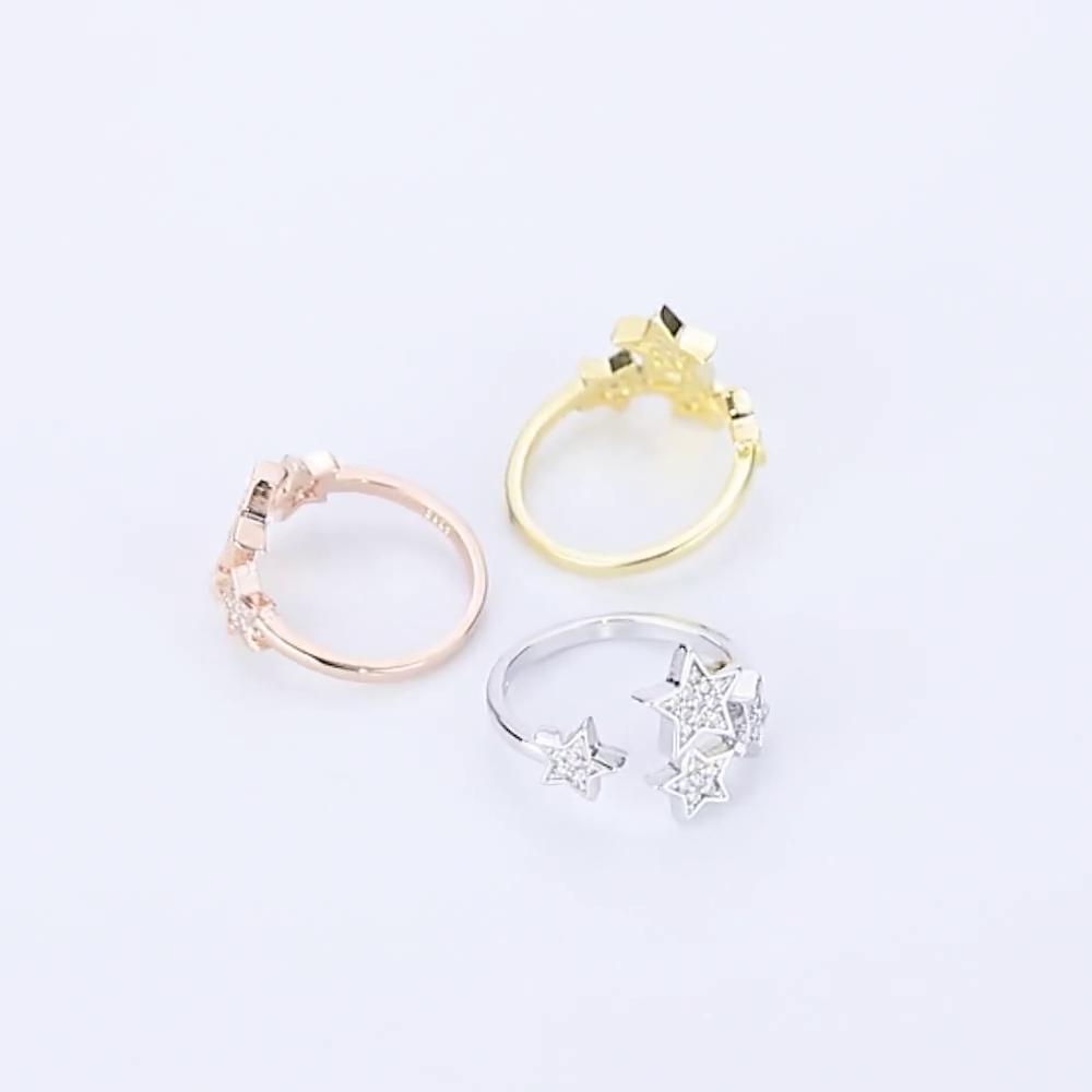 Lindon Classic Copper Alloy Zircon Ring Ladies Jewelry Wedding Promise Party Gift