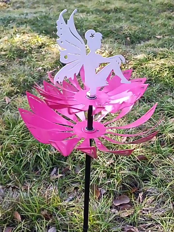 Eisen Windmühle Außengartendekoration Drehend Terrasse Kreative Aquascape Ornamente