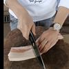 6 Inch High Stainless Steel Kitchen Chef Knife Leather Cover Sheath Slicing Filleting Cooking Tools