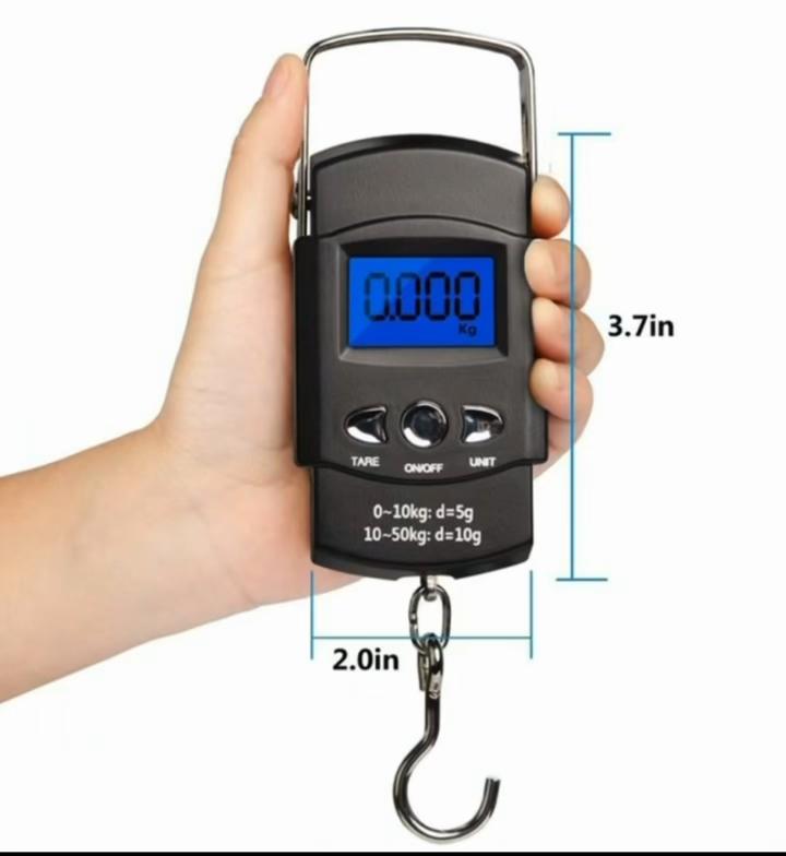 Digitální váhy Zátěž na zavazadla 50kg-10g LCD Mini přenosná kapesní rybářská váha Elektronická závěsná