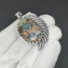 Natural Azurite Malacite Gemstone Silver Pendant In 925 Sterling Silver- Handmade Design, Everyday Wear Jewelry, Unique Pendant Birthday Gift