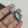 Natural Labradorite Gemstone Pendant 925 Sterling Silver- Handmade Design, Everyday Wear Jewelry, Unique Labradorite Pendant Mother's Day Gifts