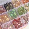 Japanese and Korean Transparent Ink Smudging Sprinkling Gold Glass Beads Loose Beads Handmade Diy Beaded Material Bracelet Accessories