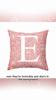 Luxurious Letter Cushion Rose Gold Glitter Throw Pillow Case Cover For Home Sofa Decor 45cm