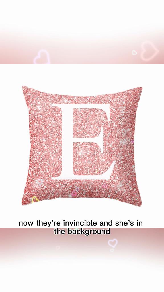 Luxurious Letter Cushion Rose Gold Glitter Throw Pillow Case Cover For Home Sofa Decor 45cm