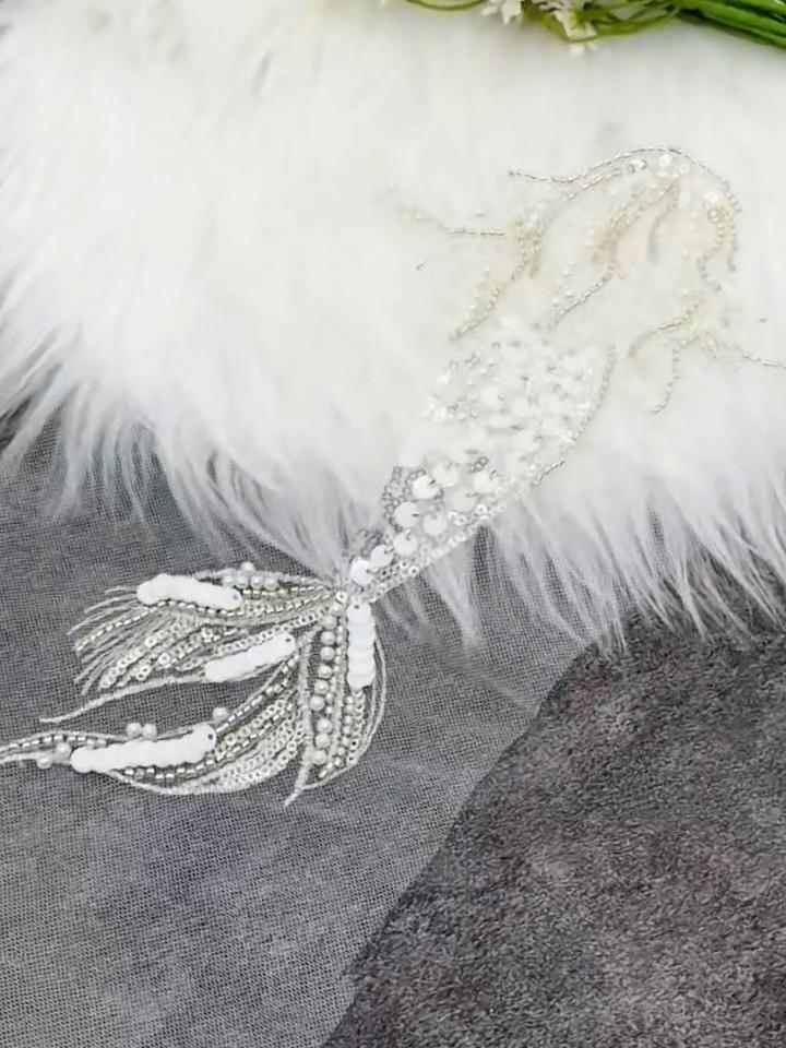 1 Stück Meerjungfrau Aufnäher Aufnähen Gestickte Applikation Strass Applikationen DIY Nähzubehör