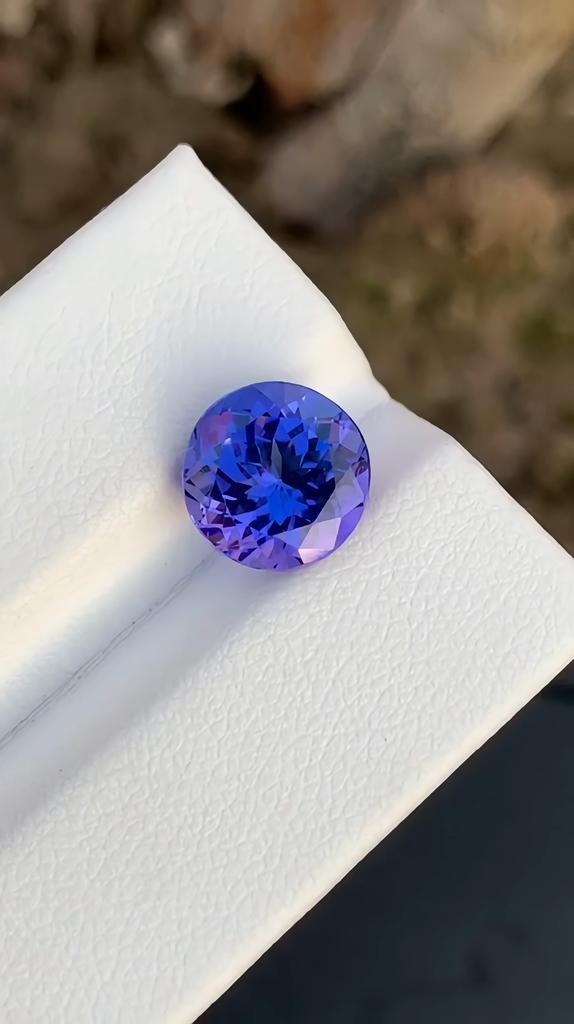 Eye Clean AAA Quality Natural Tanzanite Round Gemstone:, Healing Loose Gemstone for Jewelry Making.