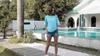 T-shirt da Donna Oversize Color Block Manica Corta Girocollo Larga Tunica in Cotone