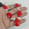 Natural Red Coral Gemstone Handmade 925 Sterling Silver Necklace, Red Coral Silver Necklace For Wife, Unisex Necklace Wadding Gift