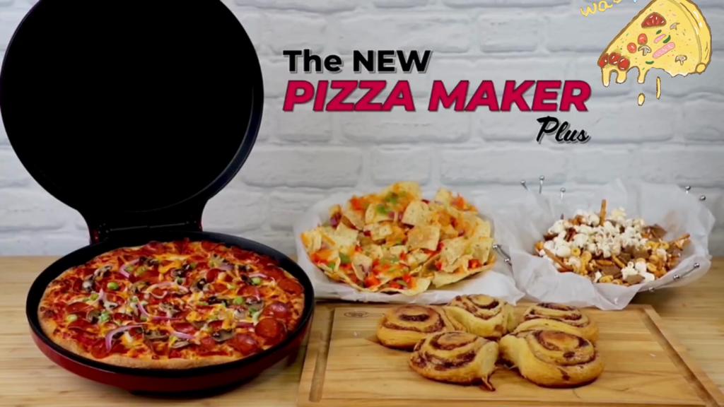 Pizza Maker 12palcový stroj na pizzu, Nepřilnavé talíře Pizza pec a Calzone Maker, Elektrická stolní trouba pro domácnost nebo školu, 12” vnitřní gril/gridlík
