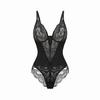 Plus Size Women Sexy Lace Underwear Deep V Lingerie Thin Breathable Slimming Shapewear Tummy Control Butt Lifting Bodysuit